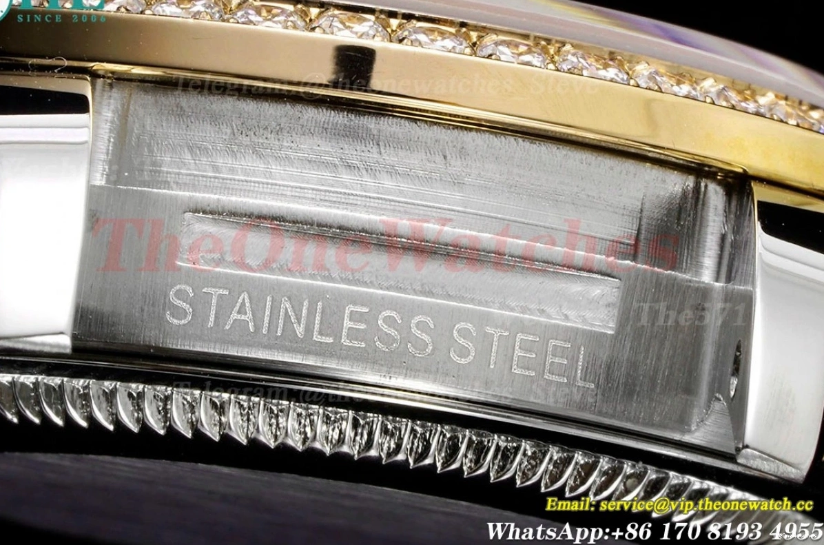 White SS TWS NH05 Dia Datejust 28mm Ladies Dial YG 0415